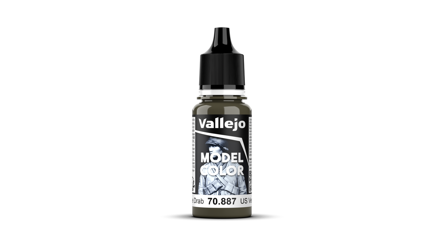 Vallejo: Model Colour #122 - US Olive Drab - 18 ml Matt Acrylic Paint