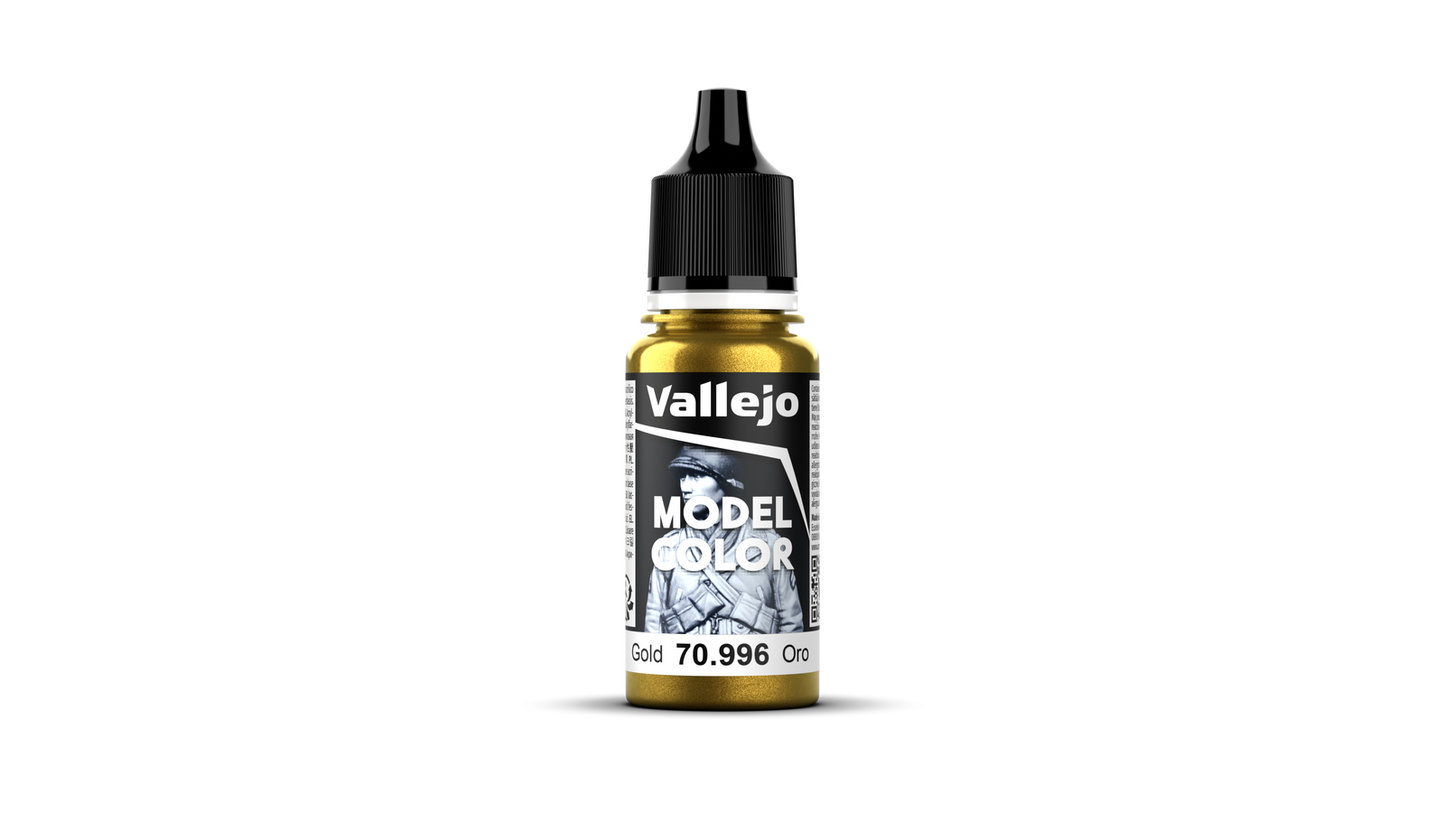 Vallejo: Model Colour #199 - Gold - 18 ml Metallic Acrylic Paint