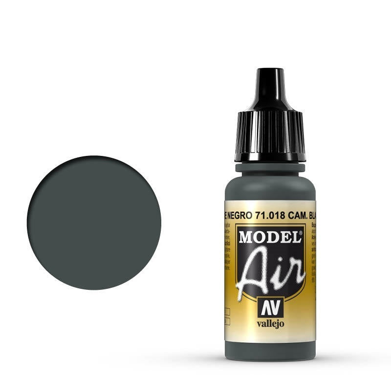 Vallejo: Model Air CamBlack Green 17 ml Acrylic Airbrush Paint
