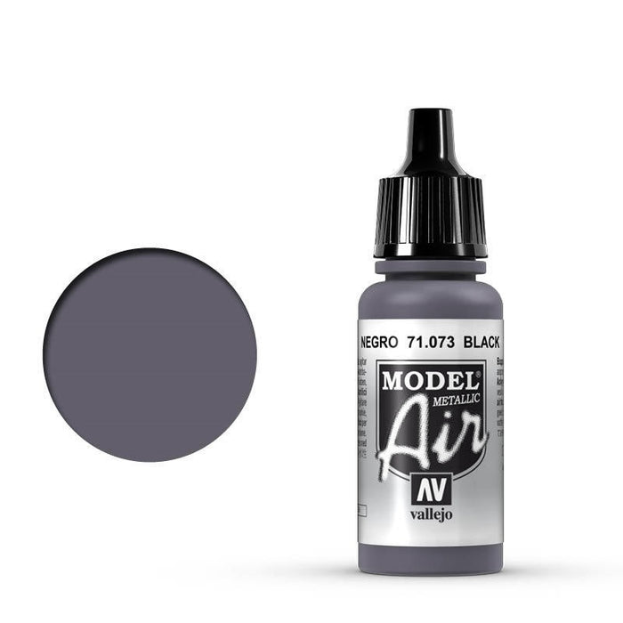 Vallejo: Model Air Metallic Black 17 ml Acrylic Airbrush Paint