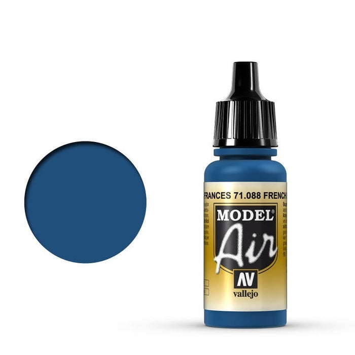 Vallejo: Model Air French Blue 17 ml Acrylic Airbrush Paint