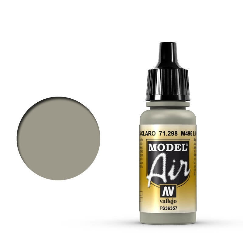 Vallejo: Model Air M495 Light Gray 17 ml Acrylic Airbrush Paint