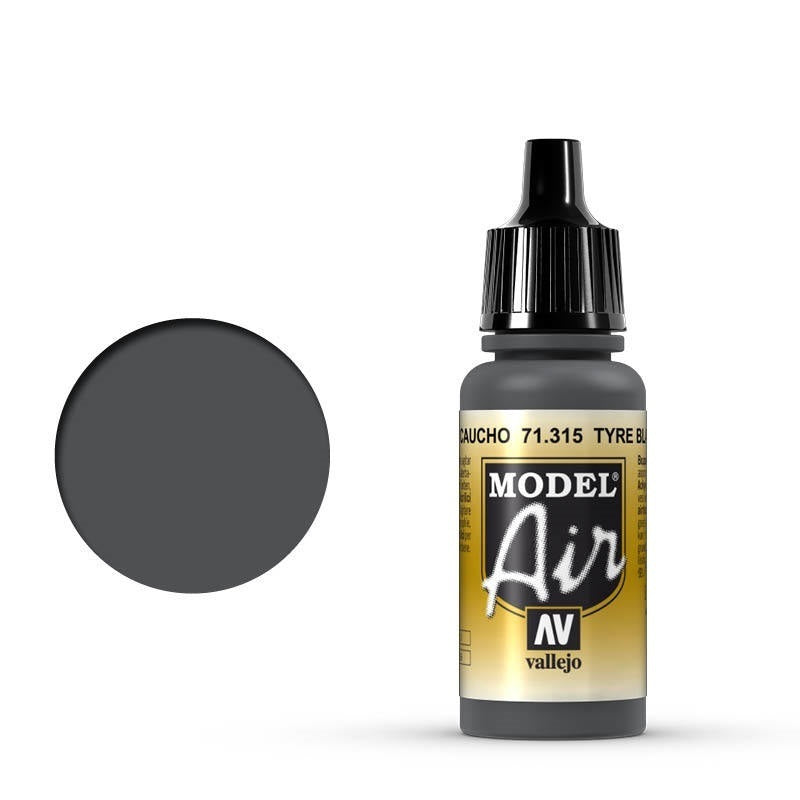 Vallejo: Model Air Tyre Black 17 ml Acrylic Airbrush Paint