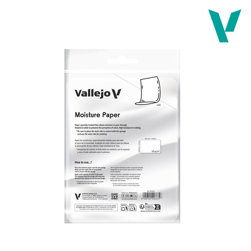 Vallejo: Wet Palette - Moisture Paper Sheets
