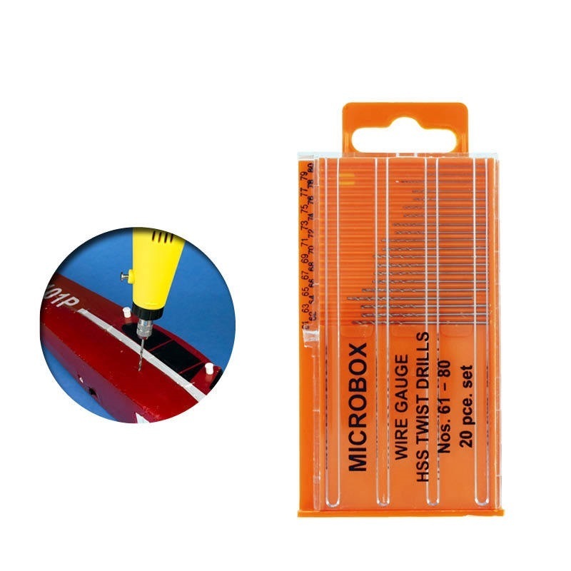 Vallejo: Hobby Tools - Microbox Drill Bit Set (20) 61-80