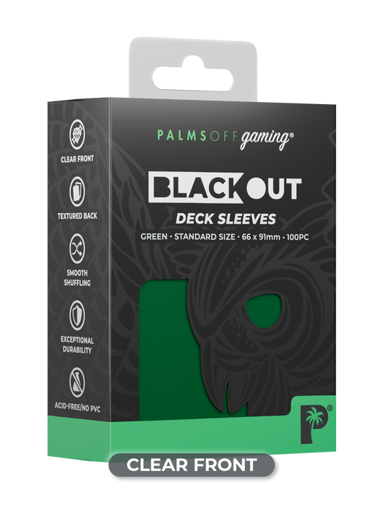 Palms Off: Blackout Deck Sleeves - Standard 100pc - Green