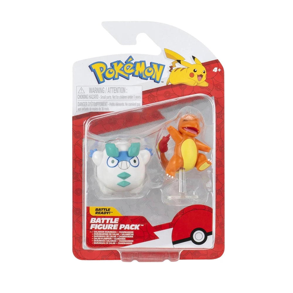 Pokemon: Battle Figure Pack - Galarian Darumaka & Charmander