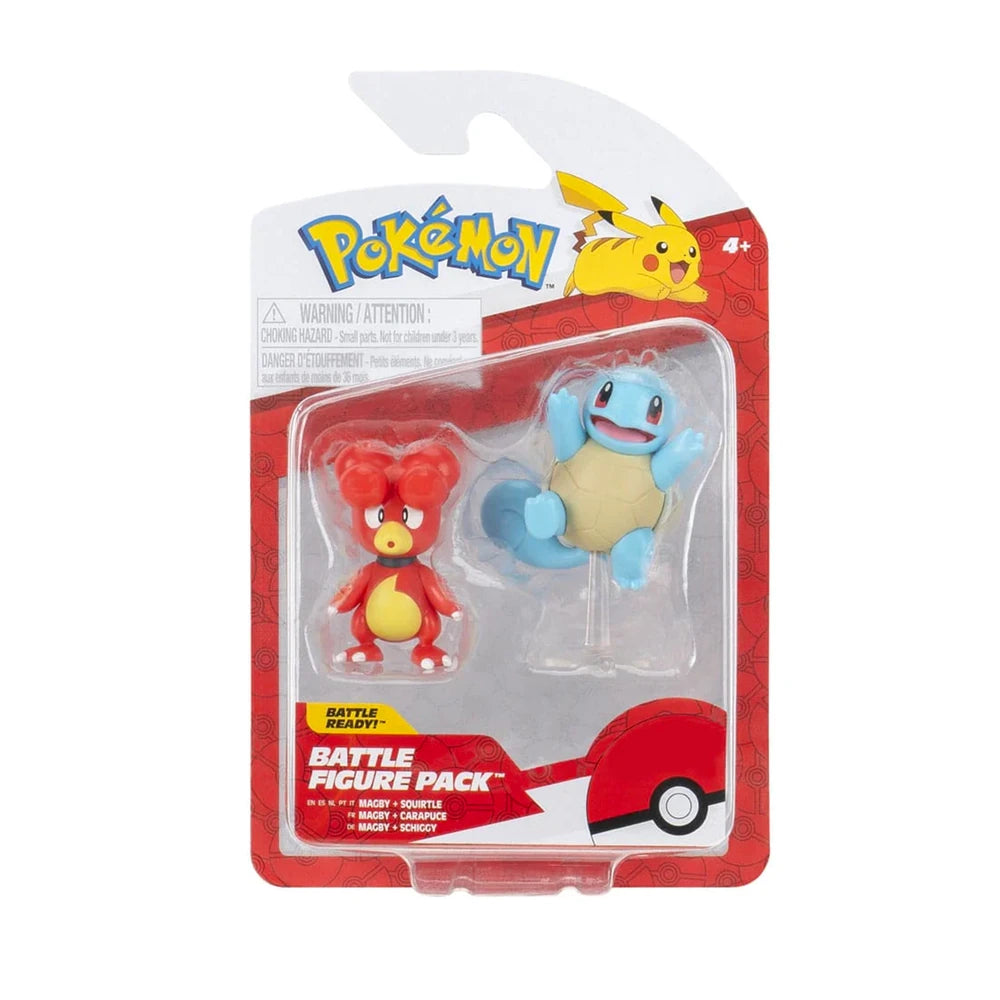 Pokemon: Battle Figure Pack - Magby & Squirtle