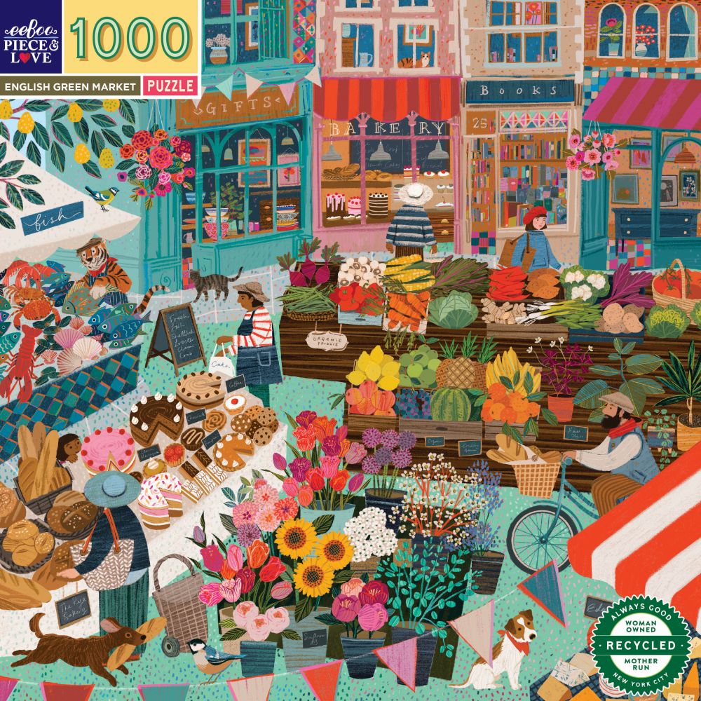 Eeboo: English Garden Market 1000pc