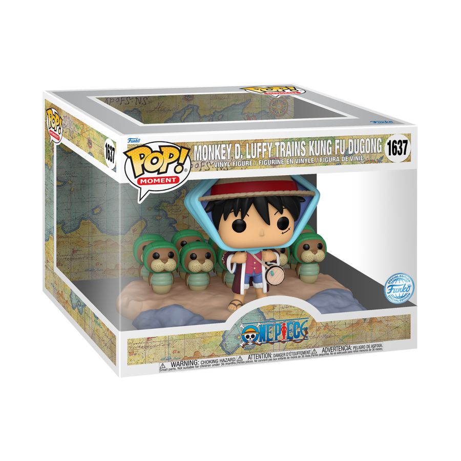 Funko: One Piece - Monkey D. Luffy Trains Kung Fu Dugong 1637 Deluxe Pop!