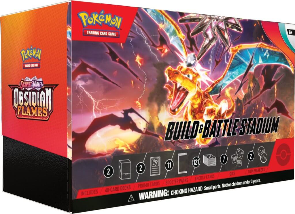 Pokemon: Scarlet & Violet 3 Obsidian Flames - Build & Battle Stadium General Games Pokemon: Scarlet & Violet 3 Obsidian Flames - Build & Battle Stadium General Games