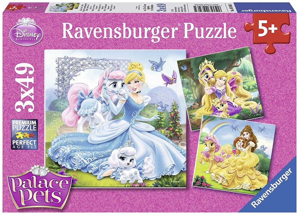 Ravensburger: Disney Palace Pets - Belle, Cinderella, Rapunzel 3x49pc