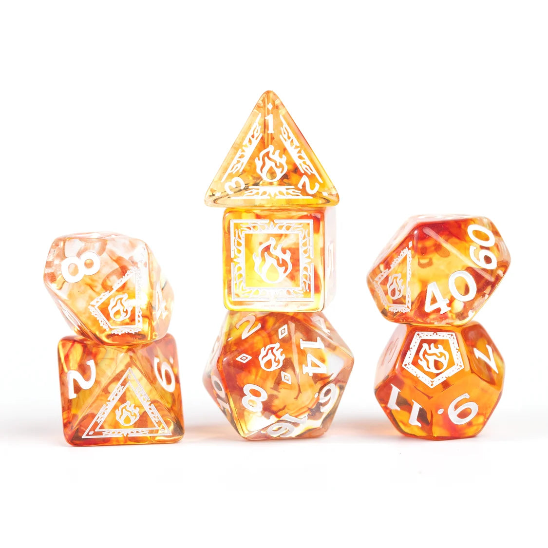 Sirius Dice: D&D Adventure Dice - Sorcerer - Orange