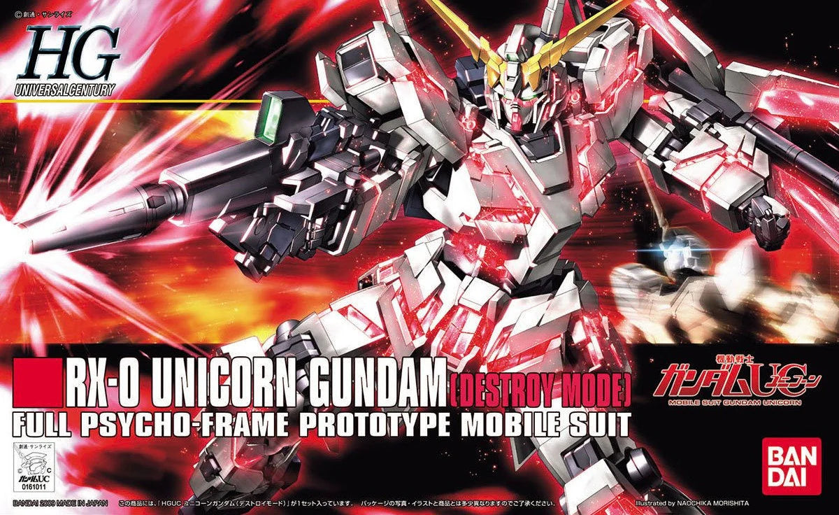 Bandai: GUNDAM - HOBBY KIT 1/144 HGUC - RX-0 UNICORN GUNDAM (DESTROY MODE)