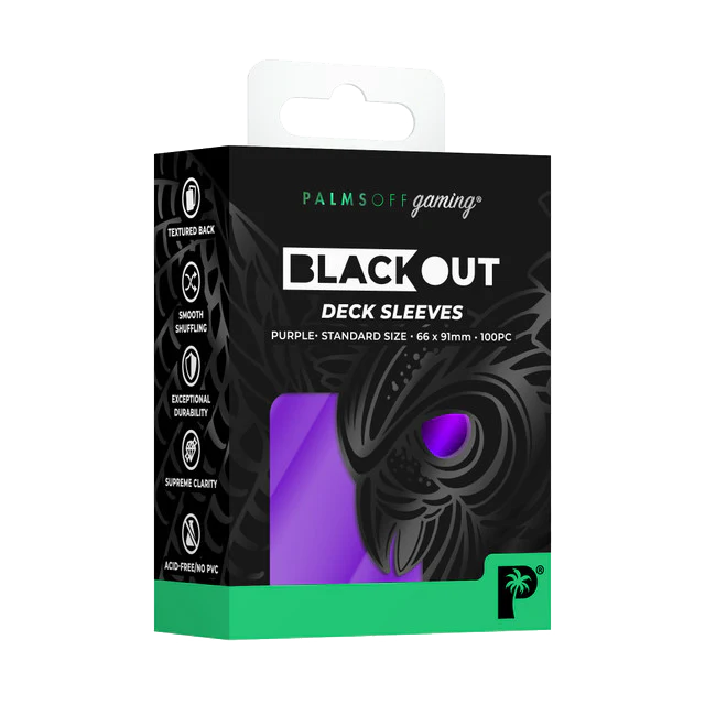 Palms Off: Blackout Deck Sleeves - Standard 100pc - Purple