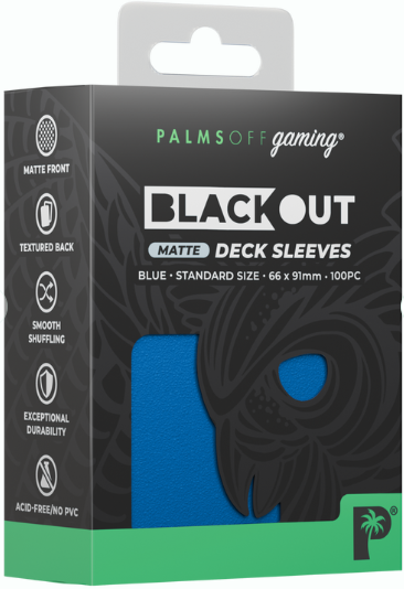Palms Off: Blackout Deck Sleeves - Standard 100pc - Matte Blue