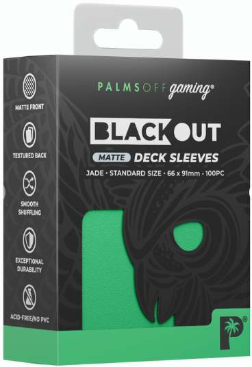 Palms Off: Blackout Deck Sleeves - Standard 100pc - Matte Jade