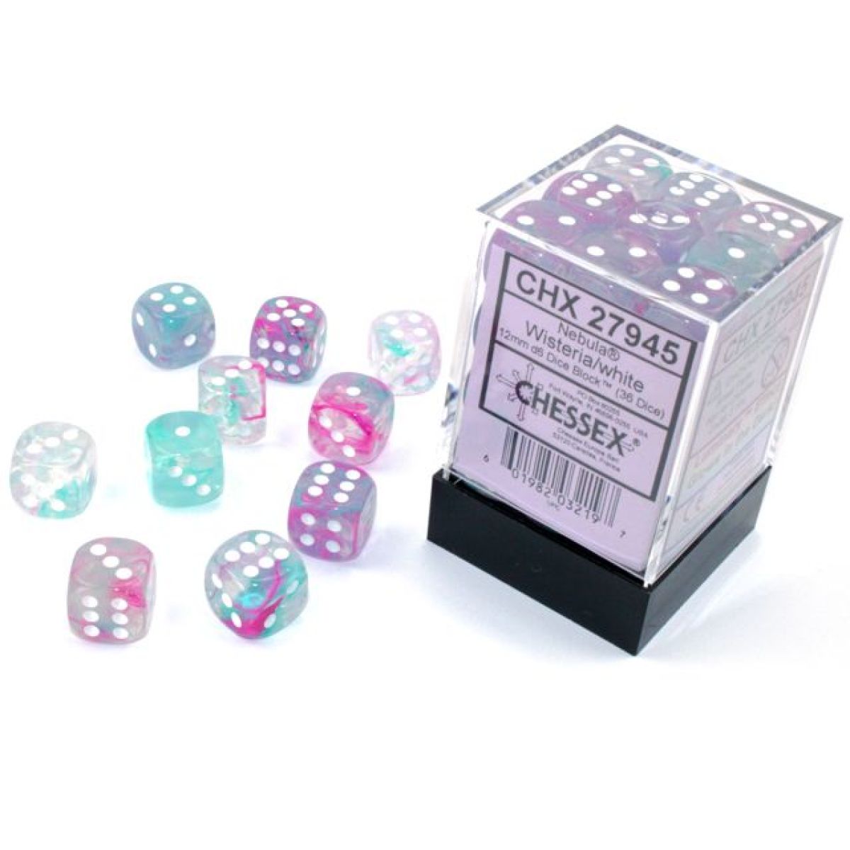 Chessex: Set D6 Gemini 36 (Nebula/Wisteria)
