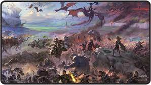 MTG: Playmat - LORT Tome Black Stitched Borderless Scene