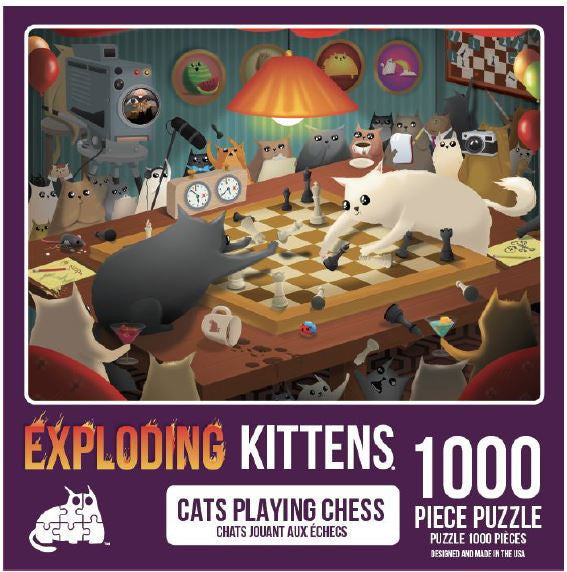 Exploding Kittens: Puzzle - Cats Playing Chess 1000pcs