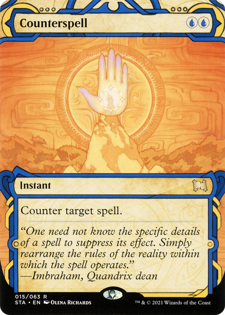 Counterspell (STA-015) - Strixhaven Mystical Archive: (Showcase) (Borderless) Foil