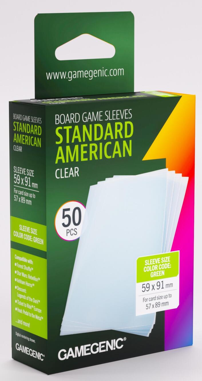 Gamegenic: Prime Board Game Sleeves (57x89mm)