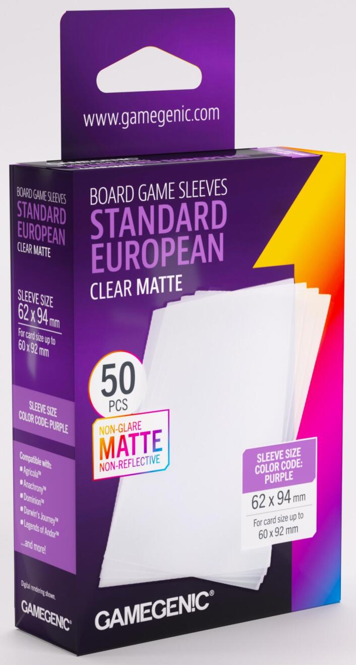 Gamegenic: Matte Board Game Sleeves (62x94mm)