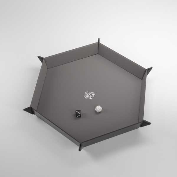Gamegenic: Hexagonal Magnetic Dice Tray - Black/Gray