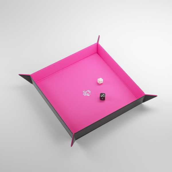 Gamegenic: Magnetic Dice Tray Square (Black/Pink)