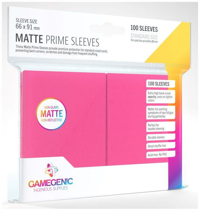 Gamegenic: Matte Prime 100ct Pink Sleeves (66x91mm)