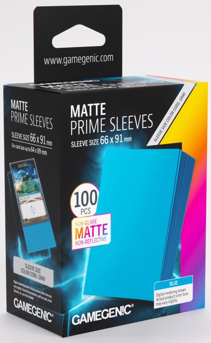 Gamegenic: Matte Prime 100ct Blue Sleeves (66x91mm)