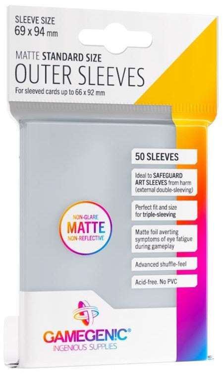 gamegenic standard card game sleeves Gamegenic: Prime Matte Outer Sleeves (69mm x 94mm)