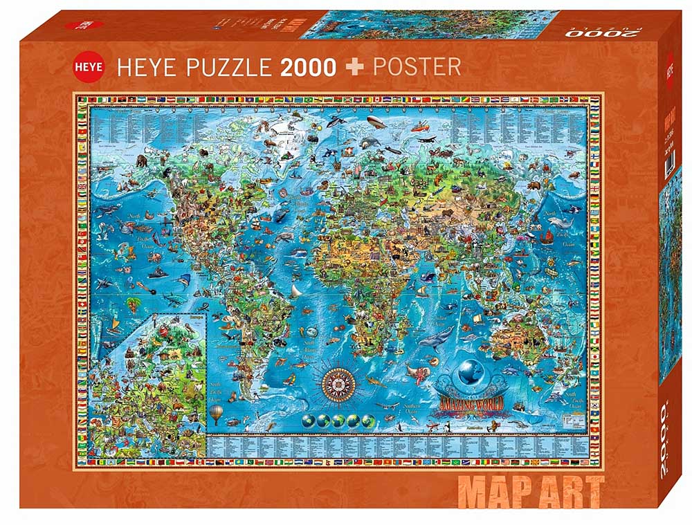 Heye: Map Art, Amazing World 2000pc