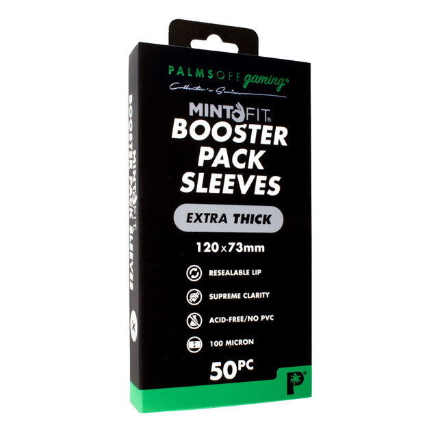 Palms Off: MintFit Booster Pack Sleeves - Extra Thick 50pc