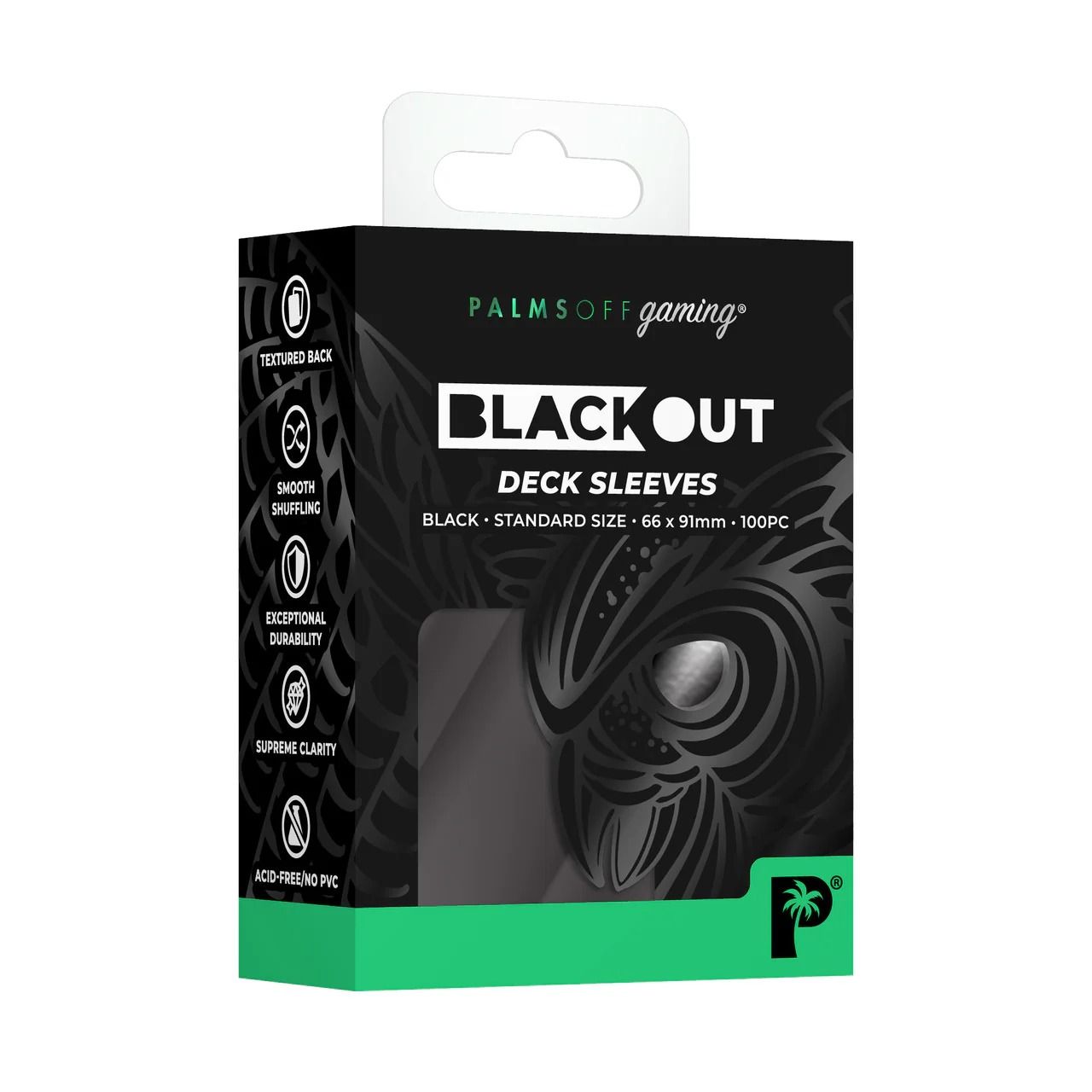 Palms Off: Blackout Deck Sleeves - Standard 100pc - Black