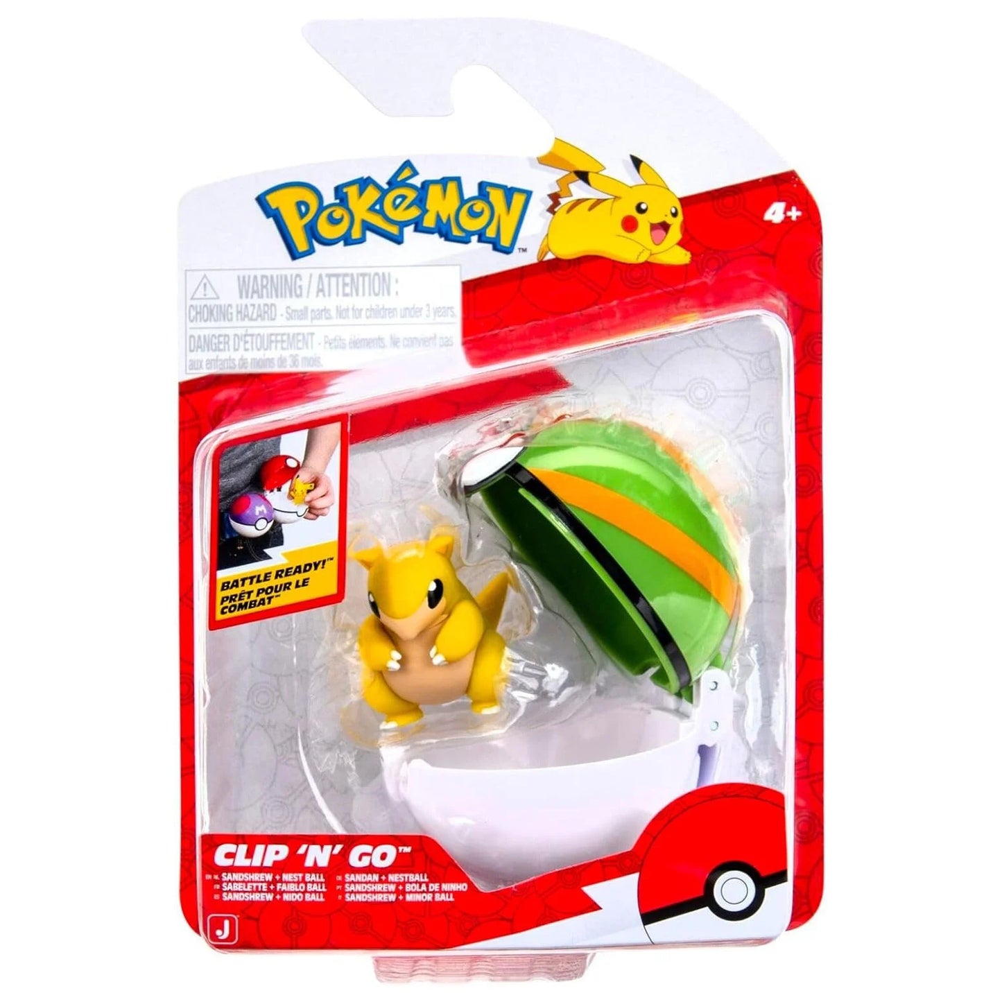 Pokemon Clip'n'Go - Sandshrew + Nest Ball