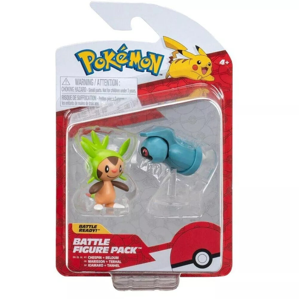 Pokemon: Battle Figure Pack - Chespin & Beldum