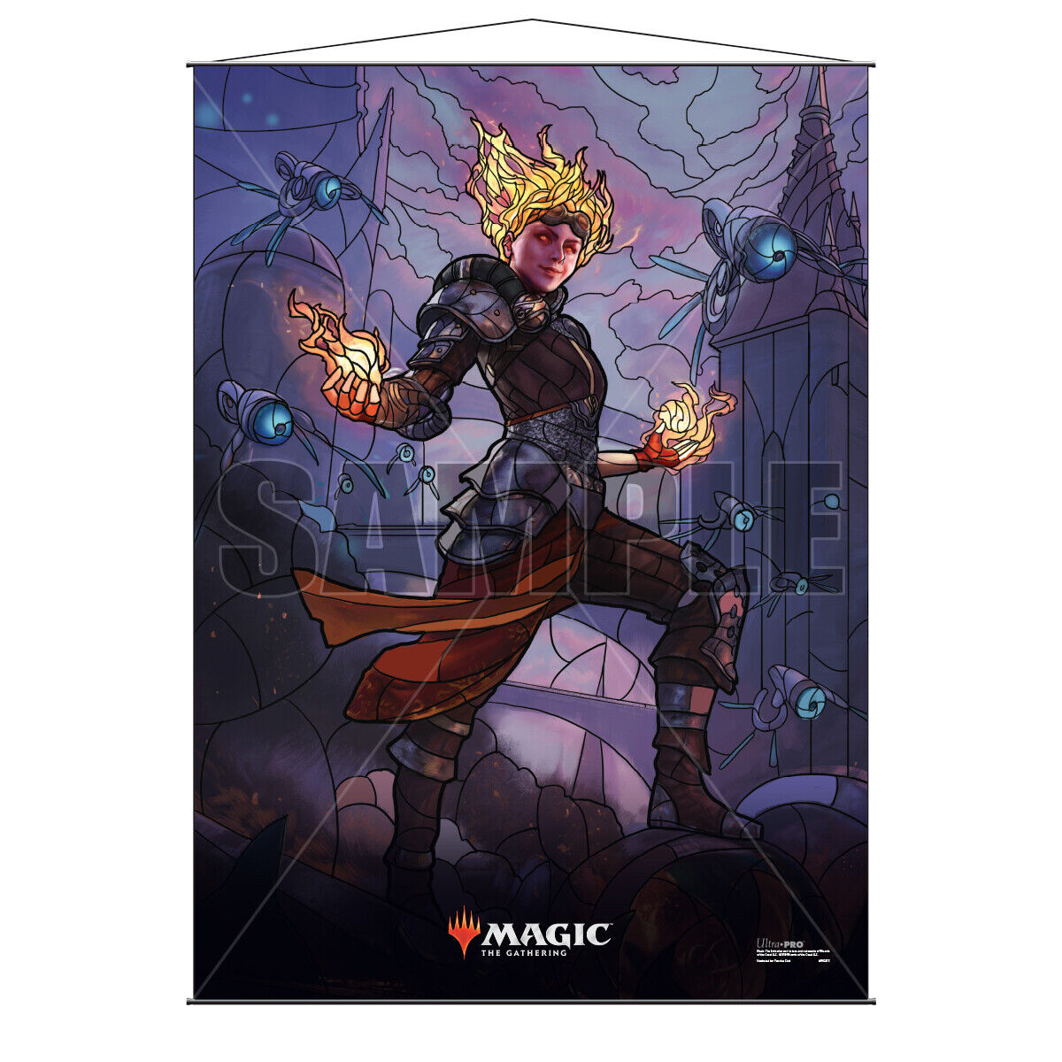 MTG: Wall Scroll Chandra Stained Glass