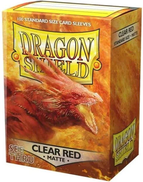 Dragon Shield: Matte Sleeves (100) Clear Red