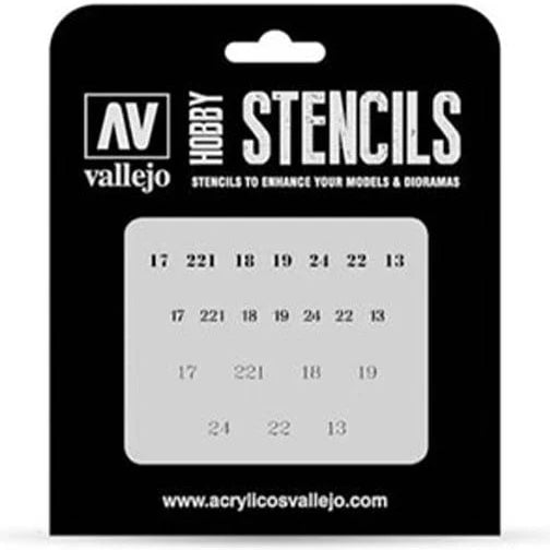 Vallejo: Stencil - Soviet Numbers WW2