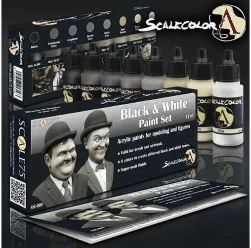 Scale 75 Black & White Paint Set