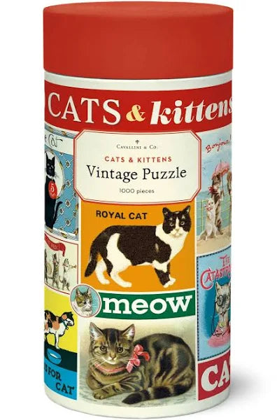 Cavallini Vintage Puzzle: Cats & Kittens 1000pc