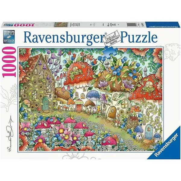Ravensburger: Floral Mushroom Houses Puzzle 1000pc