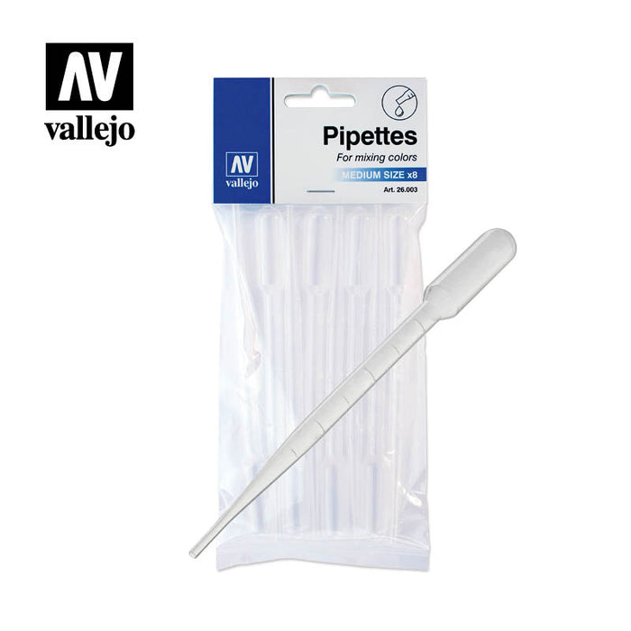 Vallejo: Hobby Tools - Pipettes Medium Size 8x3ml