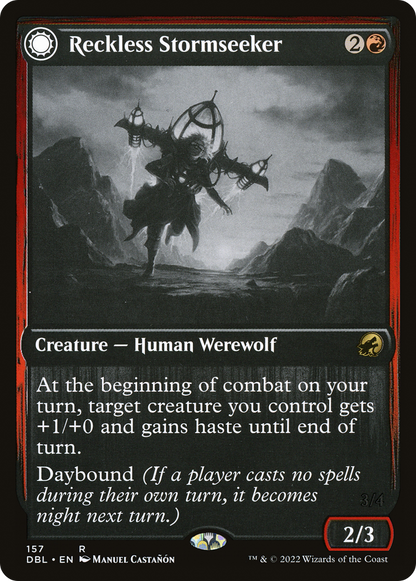 Reckless Stormseeker // Storm-Charged Slasher [Innistrad: Double Feature]