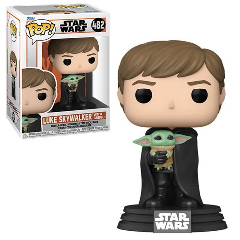 Funko: Star Wars - Luke Skywalker with Grogu 482 Pop!
