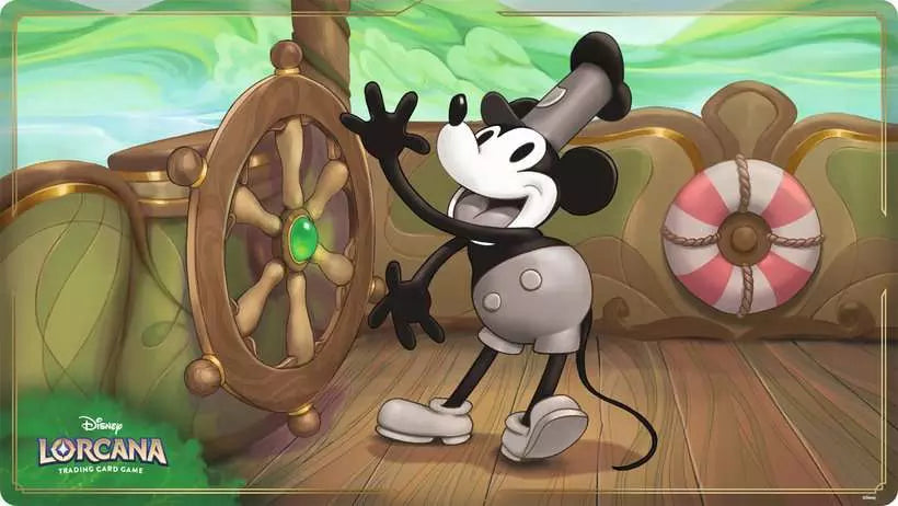 Disney Lorcana: S1 First Chapter Playmat: Mickey Mouse, Steamboat Pilot