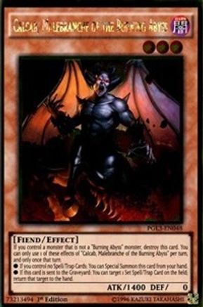 Calcab, Malebranche of the Burning Abyss [PGL3-EN048] Gold Rare