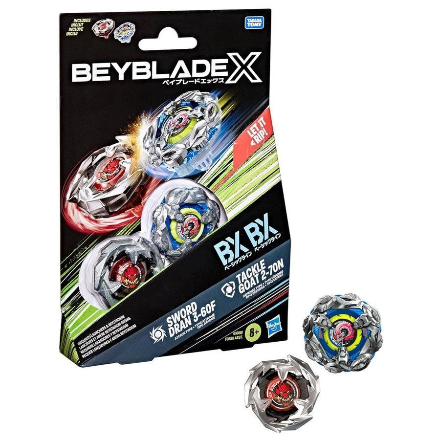 Beyblade X: Dual Pack - Tackle Goat 2-70N & Sword Dran 3-60F