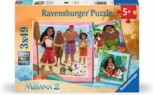 Ravensburger: Disney Moana 2: Off to New Adventures 3x49pc
